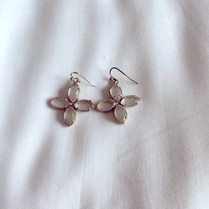 Kendra Scott Clear & Gold Earrings